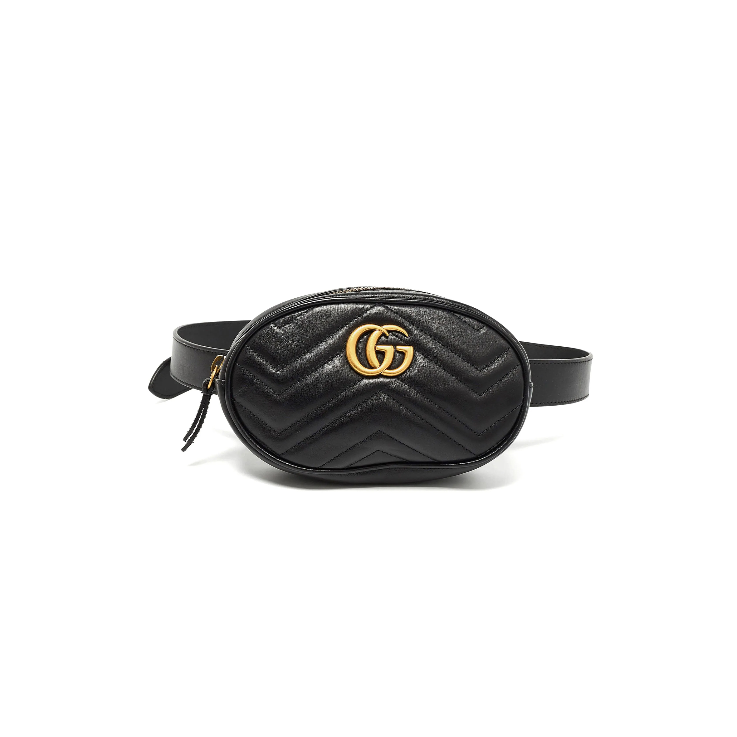 GUCCI MARMONT QUILTED LEATHER BELT BAG 476434 (18*11*5cm)